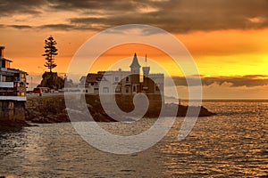 Cityscape of Vina del Mar at Sunset