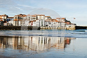 Cityscape water reflection