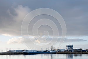 Cityscape of the \'Werkhaven\' in Lemmer, the Netherlands