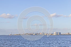 Cityview with Gasometro and Guaiba Lake, Porto Alegre photo