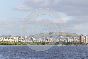 Cityview with Morro da Policia hill, Porto Alegre photo