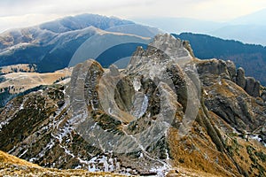 Ciucas cliffs in Romania