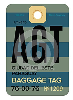 Ciudad del Este airport luggage tag