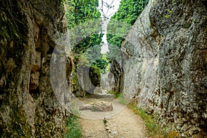 The Ciudad Encantada geological site near Cuenca, Spain photo