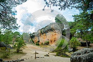 The Ciudad Encantada geological site near Cuenca, Spain photo