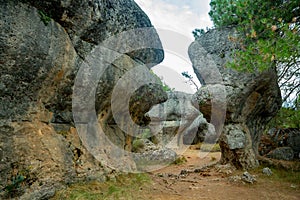 The Ciudad Encantada geological site near Cuenca, Spain photo