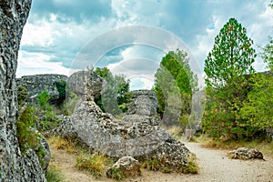 The Ciudad Encantada geological site near Cuenca, Spain photo