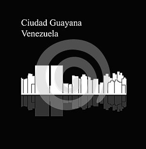 Ciudad Guayana, Venezuela city silhouette