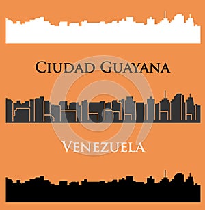 Ciudad Guayana, Venezuela city silhouette photo
