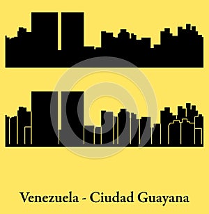 Ciudad Guayana, Venezuela city silhouette photo