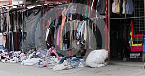 Ciudad Juarez Mexico street clothing store 4K