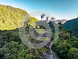 Ciudad Perdida, ancient ruins in Sierra Nevada mountains. Santa Marta, Colombia wilderness photo