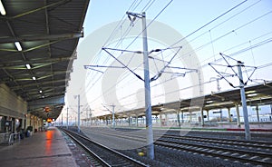 Ciudad Real train station at sunset, Castilla la Mancha, Spain