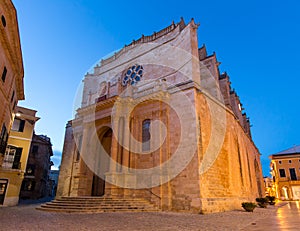 Ciutadella Menorca Cathedral in Ciudadela at Balearic photo