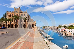 Ciutadella Menorca city Town Hall and Port