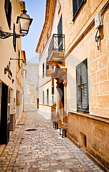 Ciutadella, MInorca island narrow street