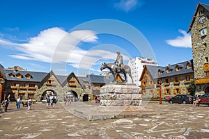 Civic Center Centro Civico and main square in downtown Bariloche - Bariloche, Patagonia, Argentina