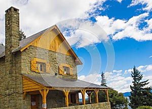 Civic Centre, Centro Civico and main square in downtown Bariloche City San Carlos de Bariloche, Argentina