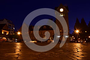 Civic Centre, Centro Civico and main square in downtown Bariloche City San Carlos de Bariloche, Argentina