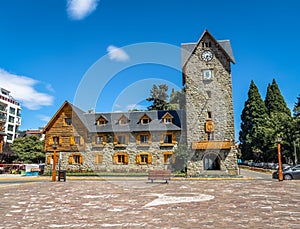 Civic Centre and main square in downtown Bariloche City - San Carlos de Bariloche, Argentina