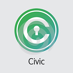 Civic - Digital Currency Sign Icon.