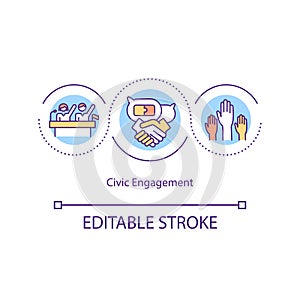 Civic engagement concept icon