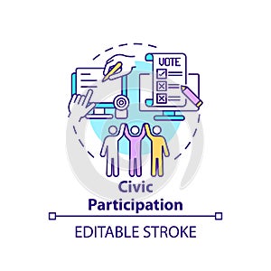 Civic participation concept icon