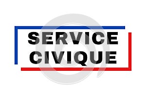 Civic service in France symbol icon called service civique in French language