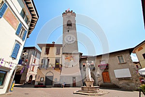 Civic tower in lovere italy