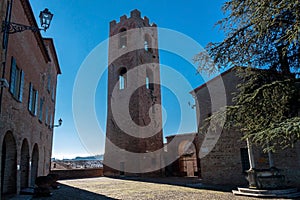 Civic tower in the Malatesta fortress in longiano