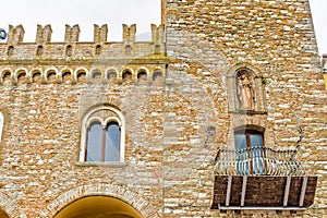 civic tower in the medieval village of bertinoro