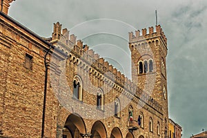 civic tower in the medieval village of bertinoro