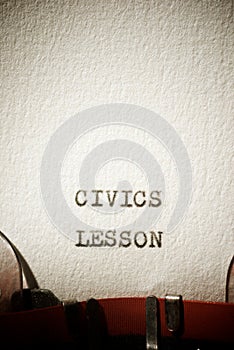 Civics lesson text