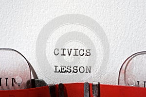 Civics lesson text photo