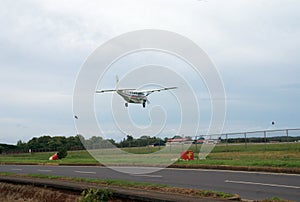 Civil Aeronautics Authority of Panama landing plane