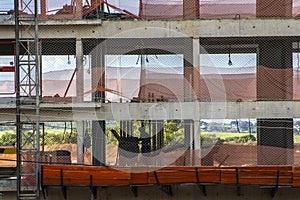 Civil construction site works on a residential building in Brazil