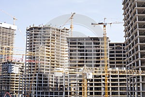 Civil engineer on construction building background. Evolution construction concept.