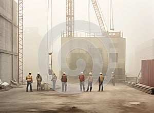 civil engineer standing at the construction site.