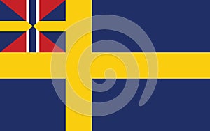 Civil Flag of Sweden between 1844 and 1905