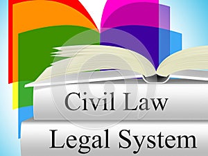 Civil Law Indicates Judiciary Juridical And Court