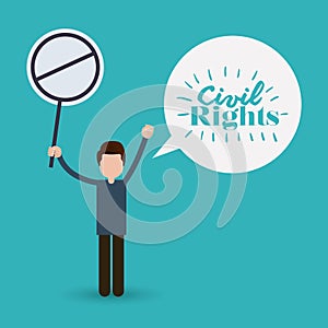 Civil rights design vector illustration