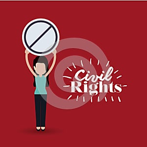 Civil rights design  vector illustration