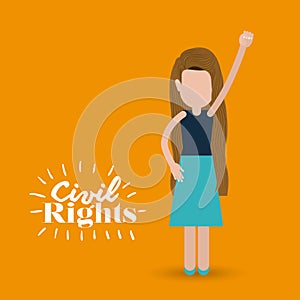 Civil rights design  vector illustration