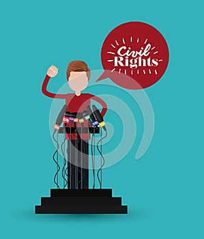 Civil rights design vector illustration