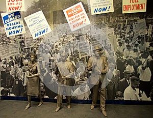 Civil Rights Protesters Exhibit inside the National Civil Rights Museum at the Lorraine Motel