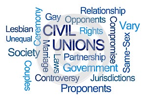 Civil Unions Word Cloud photo