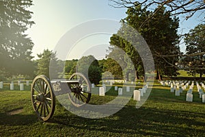 Civil War cannon in Gettysburg National Cemetery