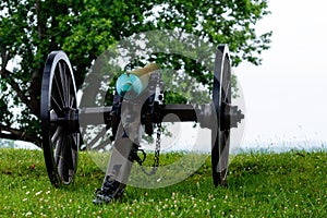 A civil war canon on the Gettysburg National Military Park, Gettysburg, PA - image