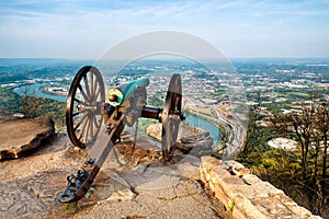 Civil war era cannon overlooking Chattanooga, TN photo