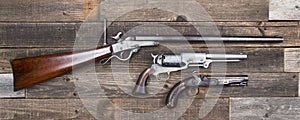 Civil War Era Rifle and Pistols.